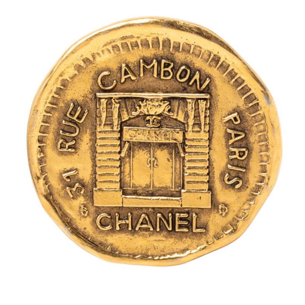 CHANEL Gold Brooch